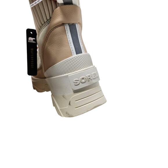 NEW SOREL 8 Brex Cozy Lace Faux Shearling Sherpa Chunky Snow Boot Cream - Picture 7 of 7